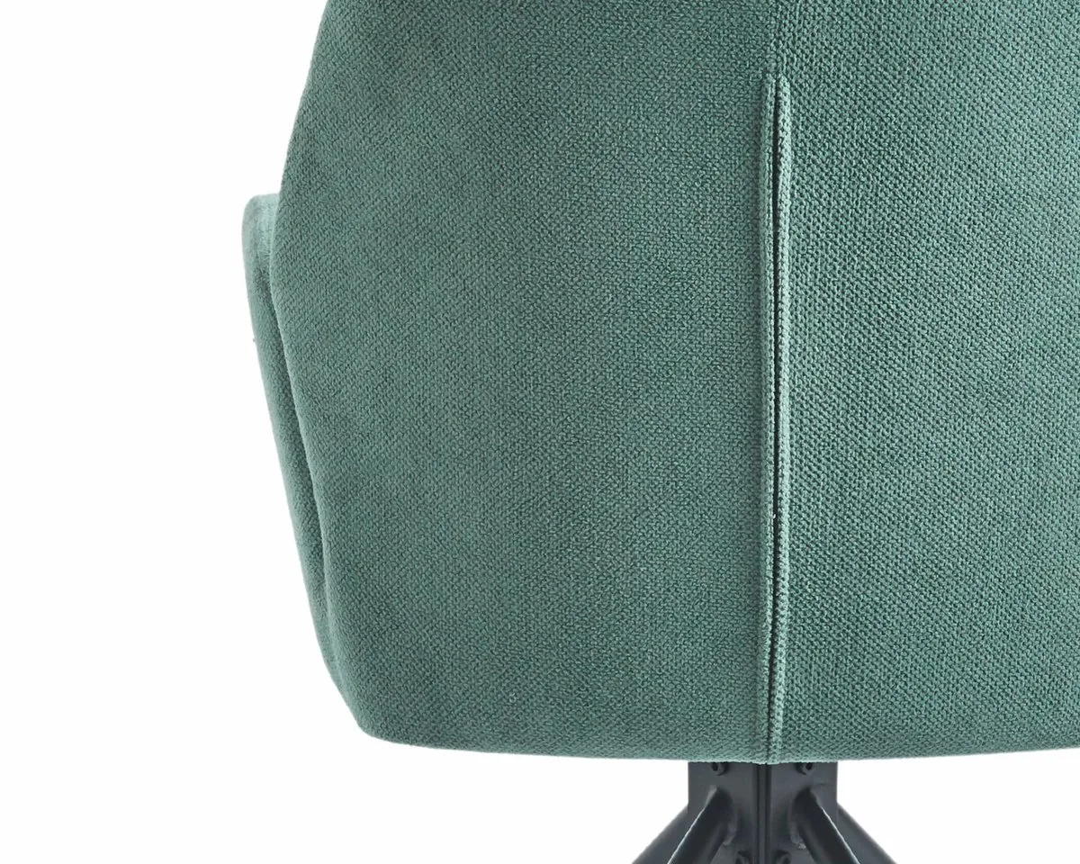 Стілець Інтарсіо тканина 61х60х88 см чорний каркас ментоловий 50 см сидіння