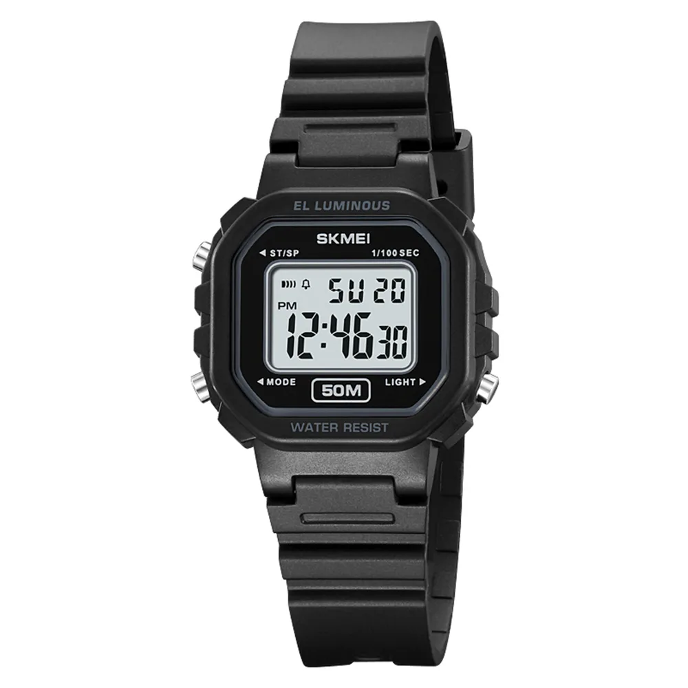 Часы Skmei пластик 50 м чёрные