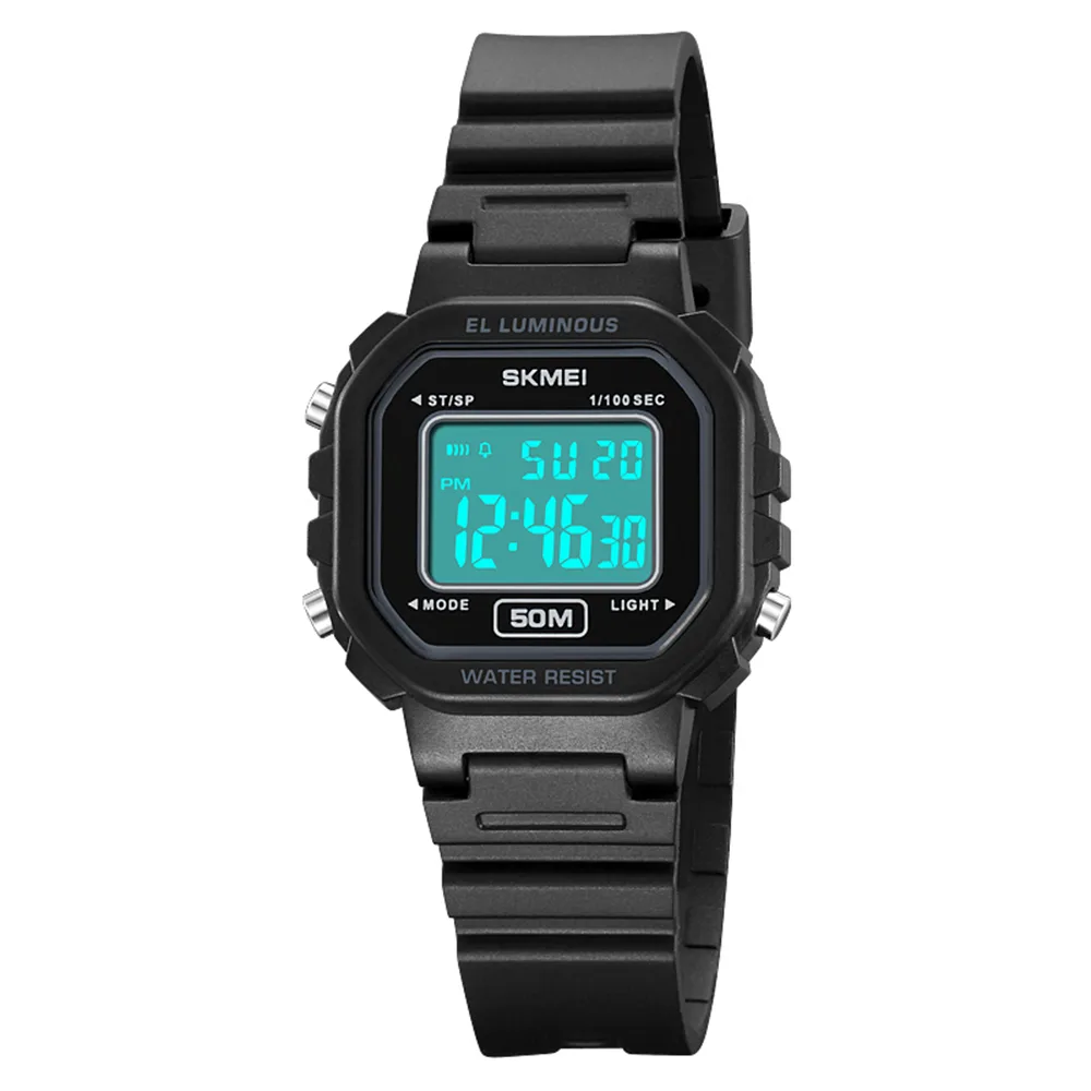 Часы Skmei пластик 50 м чёрные