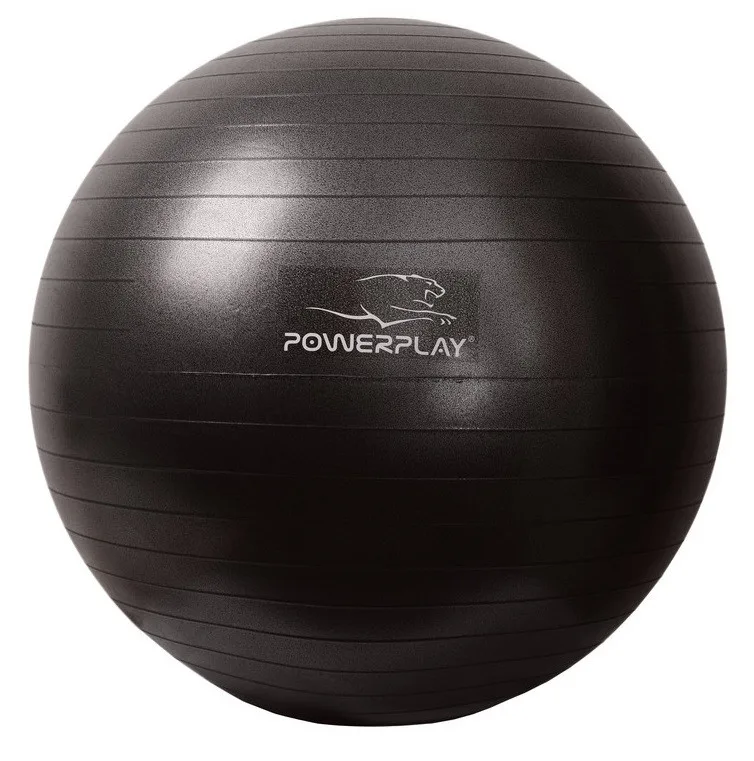 Мяч для фитнеса Active Point PVC 65 см Черный с насосом