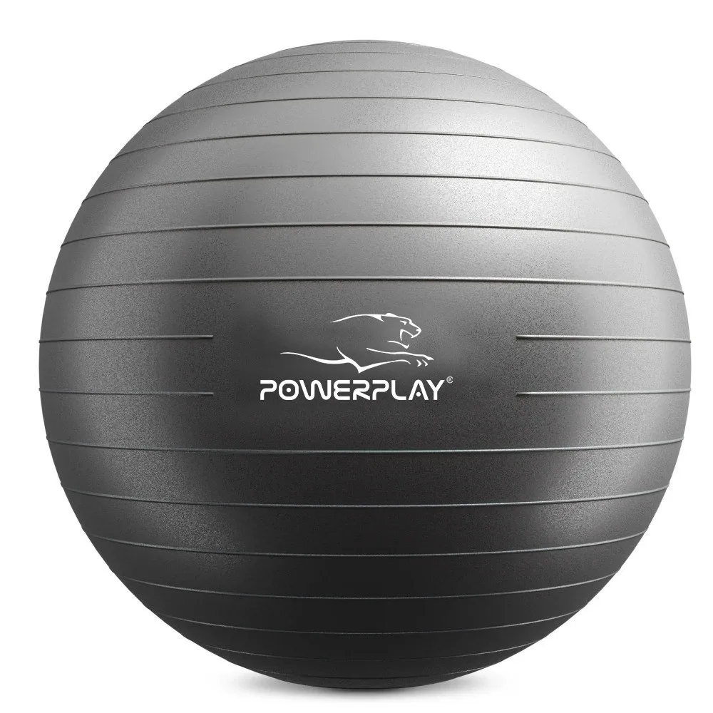 Мяч для фитнеса Active Point PVC 65 см Черный с насосом