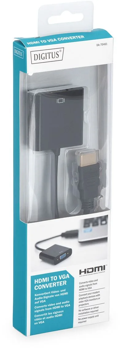 Адаптер DIGITUS HDMI > VGA (M/F), Full HD