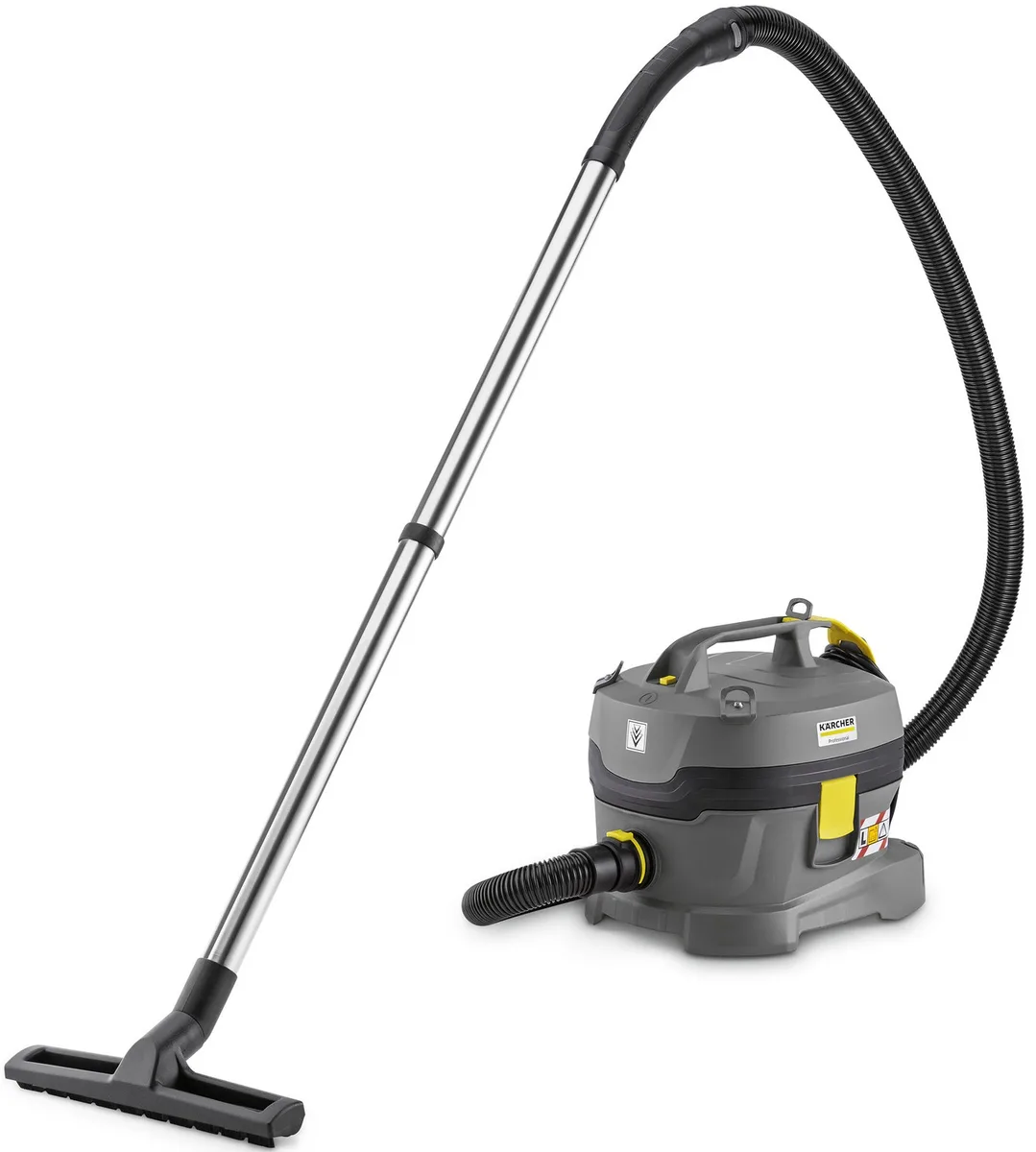 Професійний пилосос Karcher T 8/1 L, потужність 850 Вт, тиск 235 мБар, об'єм контейнера 8 л, вага 3.5 кг.