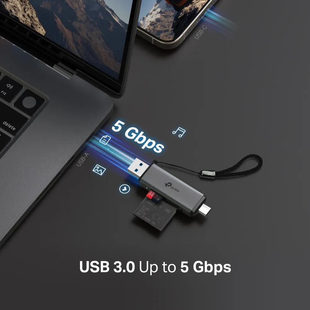 USB-Концентратор TP-Link UA430D  1xSD, 1x-microSD, USB TypeC&A