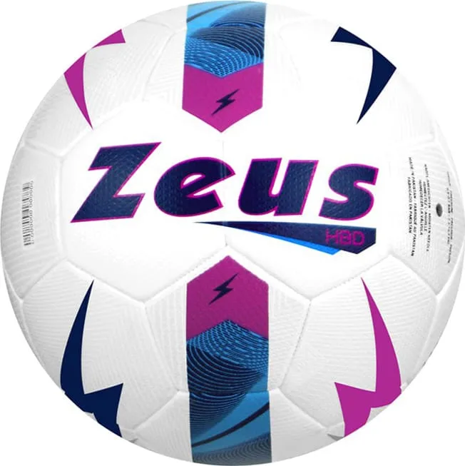 Футбольний м'яч Zeus 100% поліуретан 4 білий фіолетовий