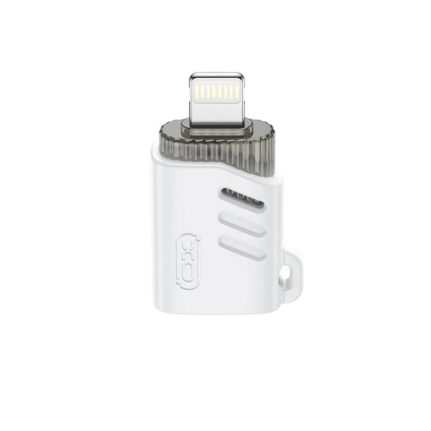 Перехідник OTG XO пластиковий Lightning to USB  білого кольору