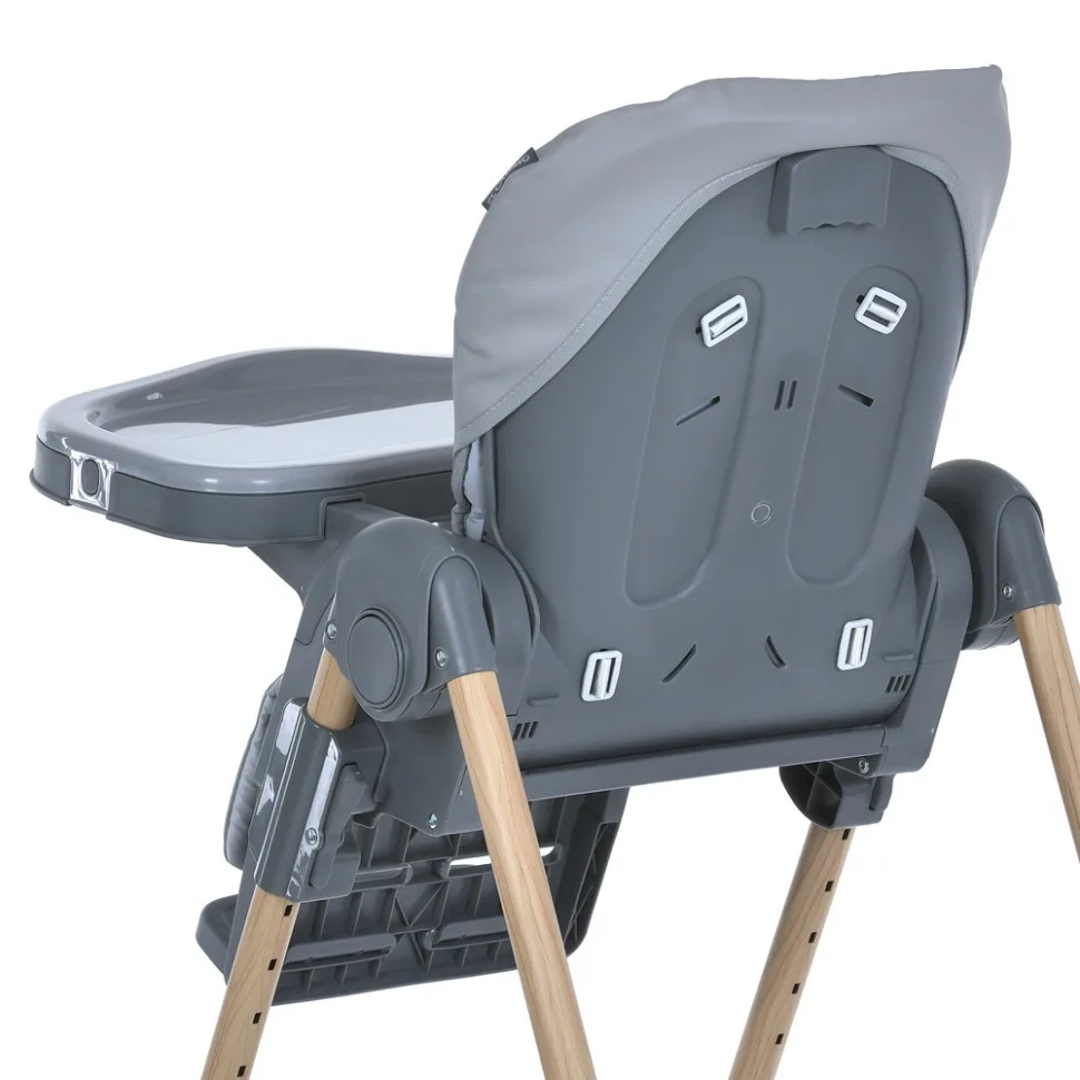 Стілець для годування CRAFT екокожа до 15 кг сірий 86х52х106 см