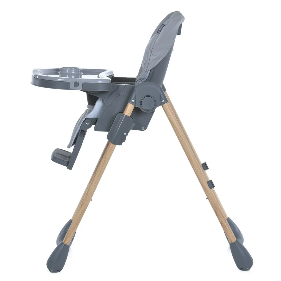 Стілець для годування CRAFT екокожа до 15 кг сірий 86х52х106 см