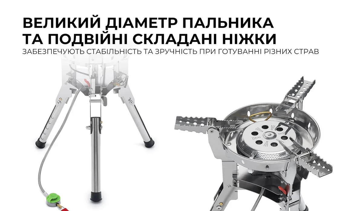 Газовий пальник BRS-69 нержавіюча сталь алюміній 304 мм 1,42 кг