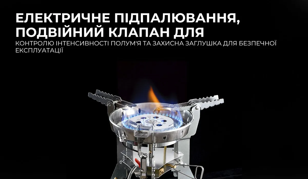 Газовий пальник BRS-69 нержавіюча сталь алюміній 304 мм 1,42 кг