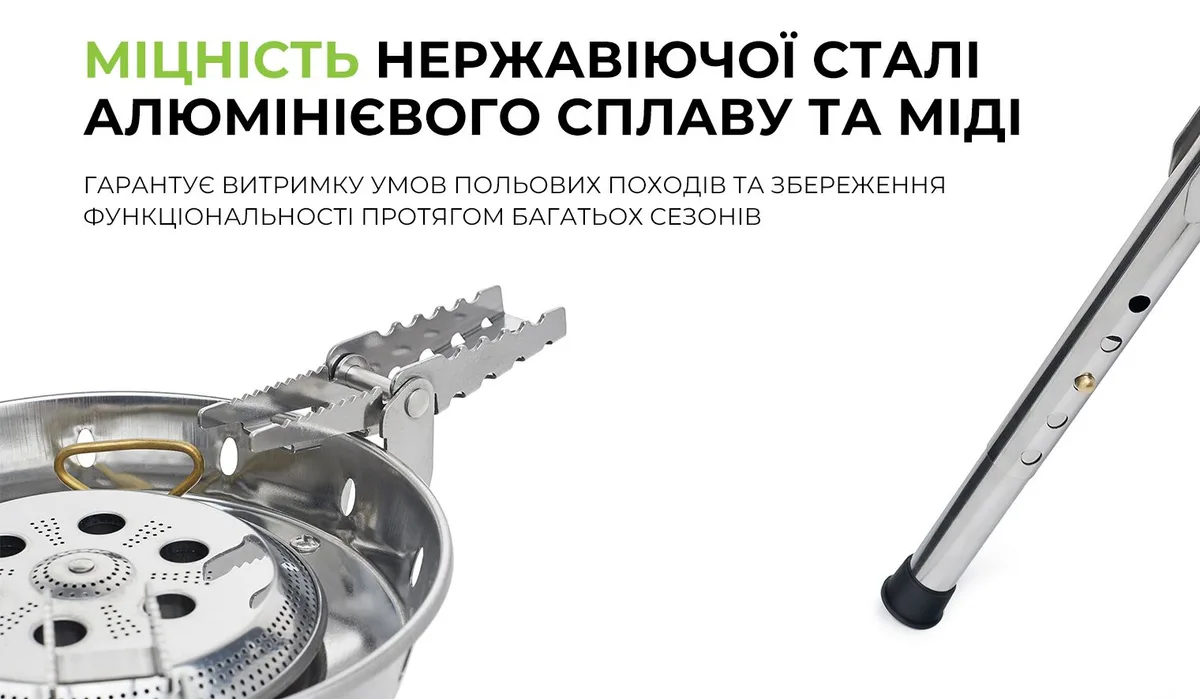 Газовий пальник BRS-69 нержавіюча сталь алюміній 304 мм 1,42 кг