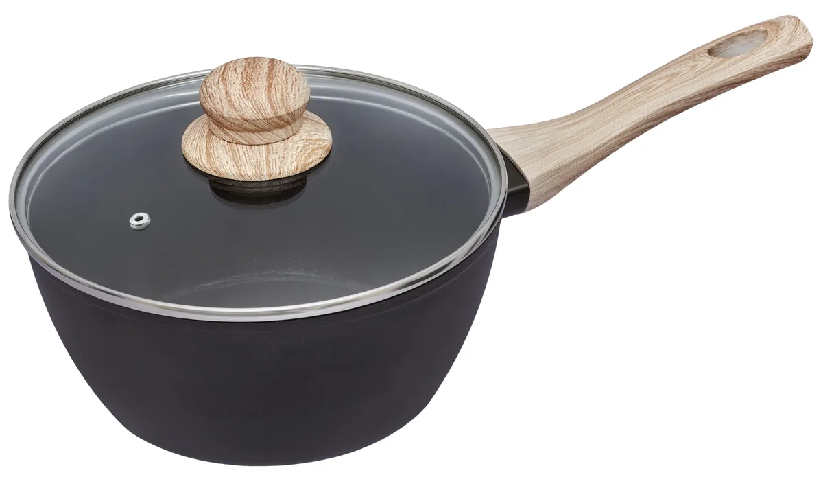 Ківш Pyrex алюмінієвий 1,2 л 16 см чорний з антипригарним покриттям