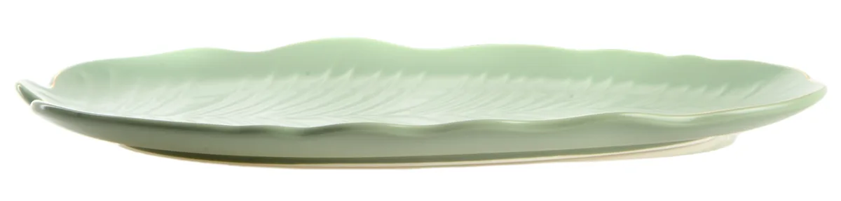 Блюдо Limited Edition порцеляна 30x16.8 см зелене золоте