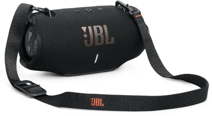 Портативная колонка JBL черная, 2 динамика, 50 Вт, 24 часа работы, IP67.