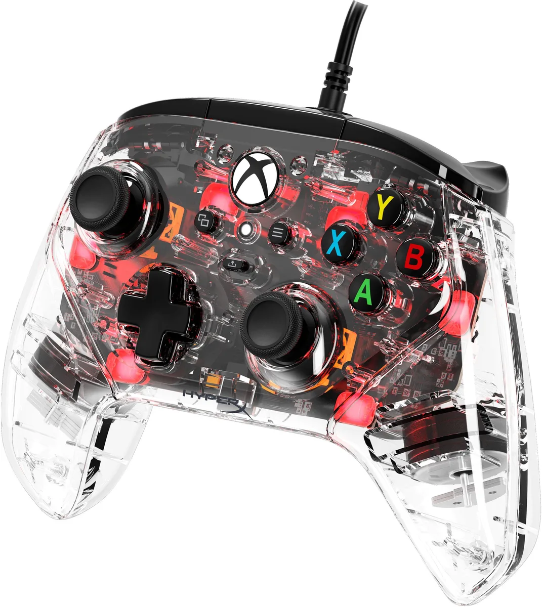 Геймпад HyperX дротовий для Xbox PC USB-A прозорий