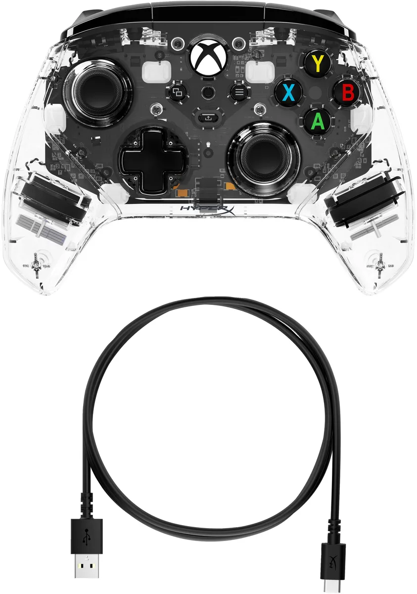 Геймпад HyperX дротовий для Xbox PC USB-A прозорий