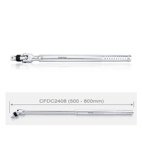 Телескопічний вороток 3/4" 500-800 мм шарнірний металевий TOPTUL