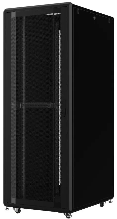 Шафа MIRSAN 19", 42U, GTS, перфорація 63%, 600x1100 мм, максимально 2000 кг, чорна
