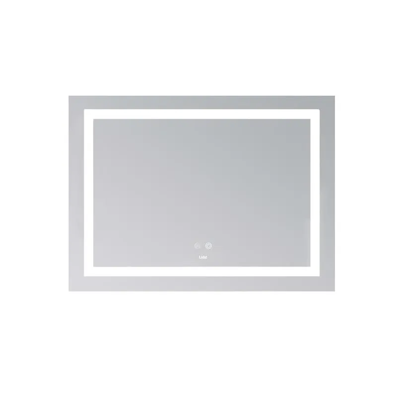 Дзеркало Lidz Kubis KU1 з LED підсвічуванням Touch антизапотіванням 700х500 мм алюміній/пластик