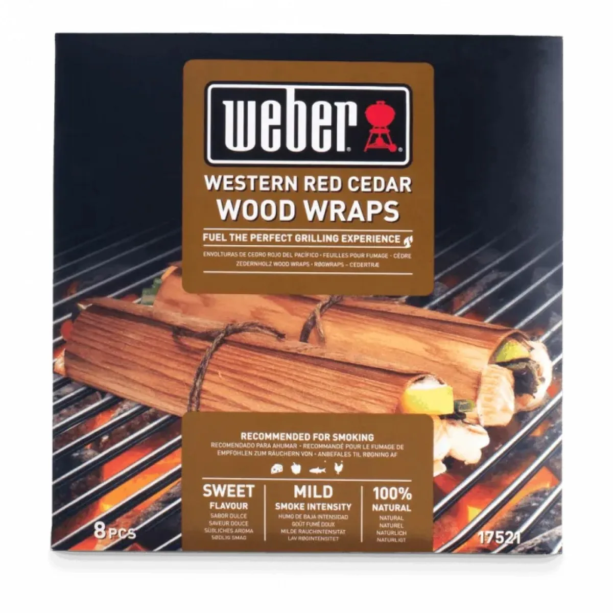 Кедровий шпон для копчення Weber 21х21 см 8 шт