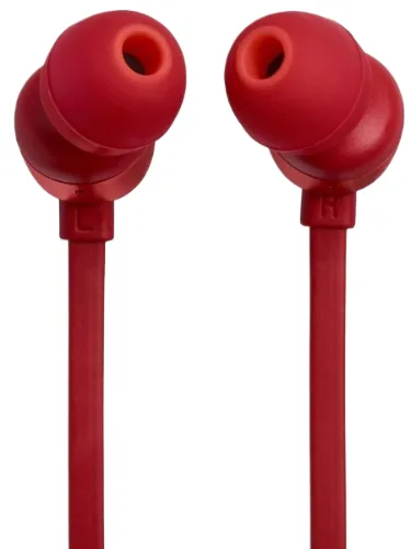 На русский язык текст переводится как: "Наушники JBL проводные вакуумные USB-C 9 мм красные".