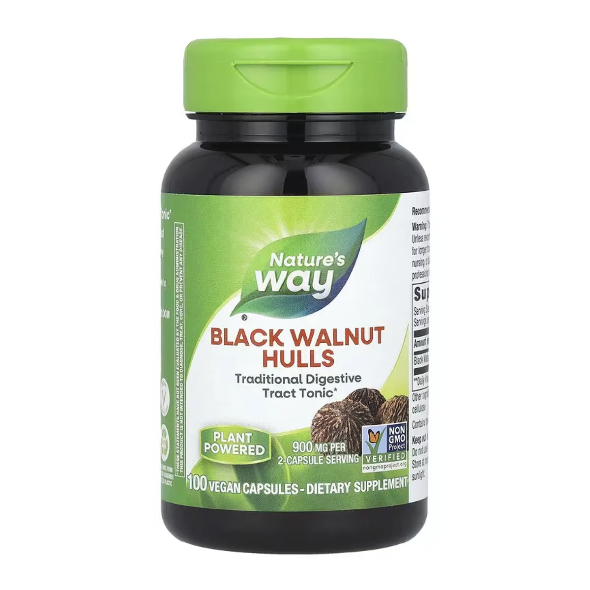 Чорний горіх (Black Walnut Hulls) Природний шлях 100 капсул веганський продукт для травлення