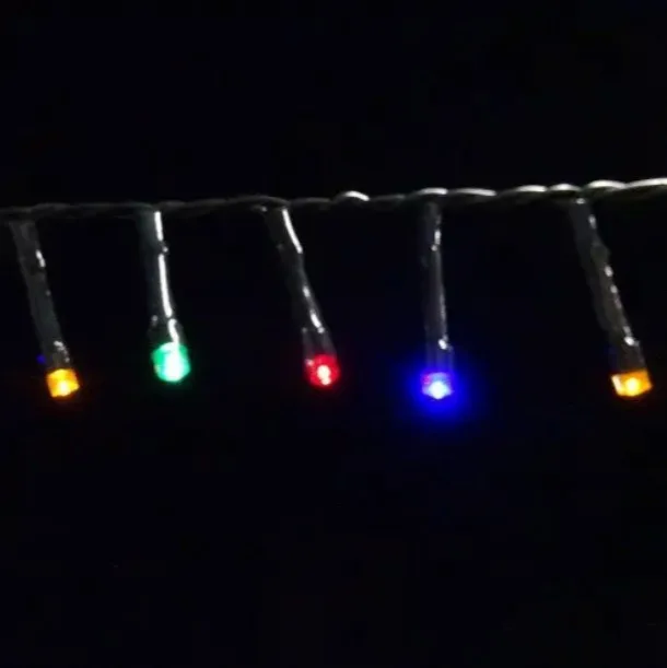 Гірлянда світлодіодна 12,6 м зелений шнур 240 LED багатоколірна