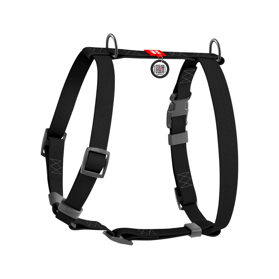 Шлея анатомічна Н-подібна WAUDOG Waterproof 15 мм Collartex S чорна 28-42 см