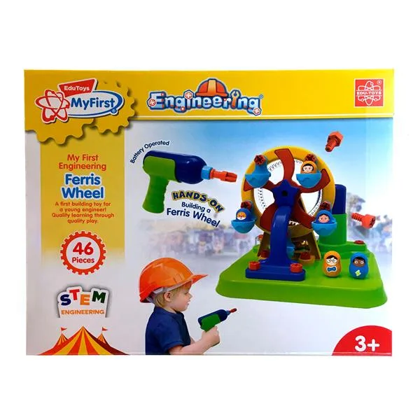 Набір для складання Edu-Toys Колесо огляду 46 деталей різнокольоровий