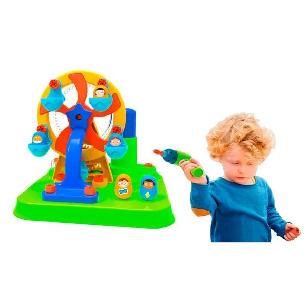 Набір для складання Edu-Toys Колесо огляду 46 деталей різнокольоровий