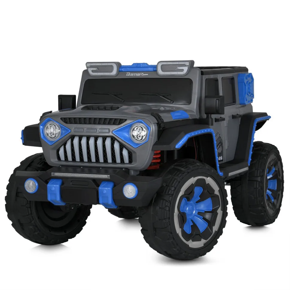 Дитячий електромобіль Bambi Racer екокожа джип 138х82х77 см чорний