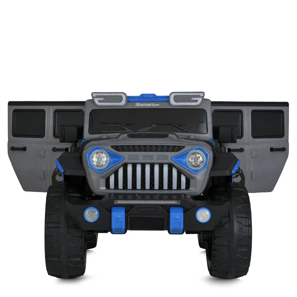 Дитячий електромобіль Bambi Racer екокожа джип 138х82х77 см чорний