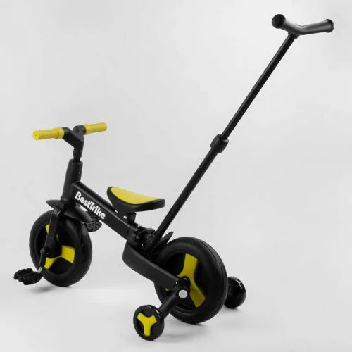 Велосипед-трансформер BestTrike с родительской ручкой и съемными педалями для детей 10 дюймов колеса PU детский трикси