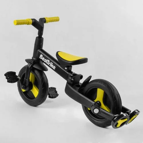 Велосипед-трансформер BestTrike с родительской ручкой и съемными педалями для детей 10 дюймов колеса PU детский трикси