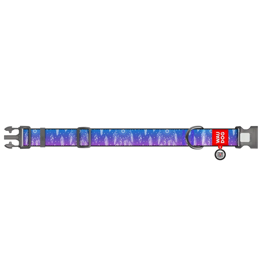 Нашийник WAUDOG Nylon XXL 46-70 см нейлоновий "Ловець снів" 35 мм