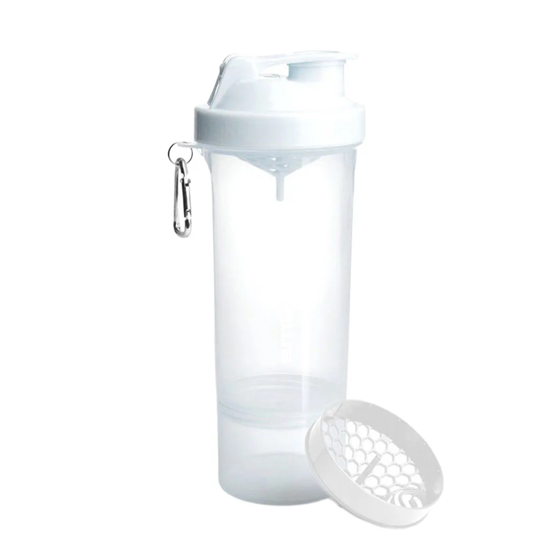 Шейкер спортивний SmartShake пластик 500 мл Білий 2 відсіки