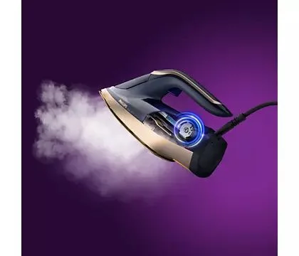 Праска Philips Azur 8000 Series, 3000 Вт, 350 мл, паровий удар 260 г, постійна пара 85 г, нержавіюча сталь, темно-синя.