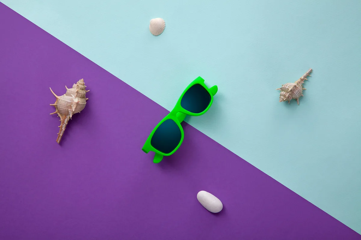 Детские солнечные очки Koolsun Wave, 1-5 лет, неоново-зеленые.