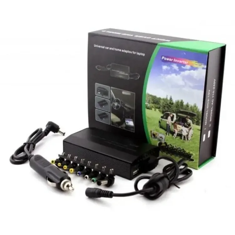 Перетворювач напруги 12V 100Вт з USB 112х64х25 мм Чорний