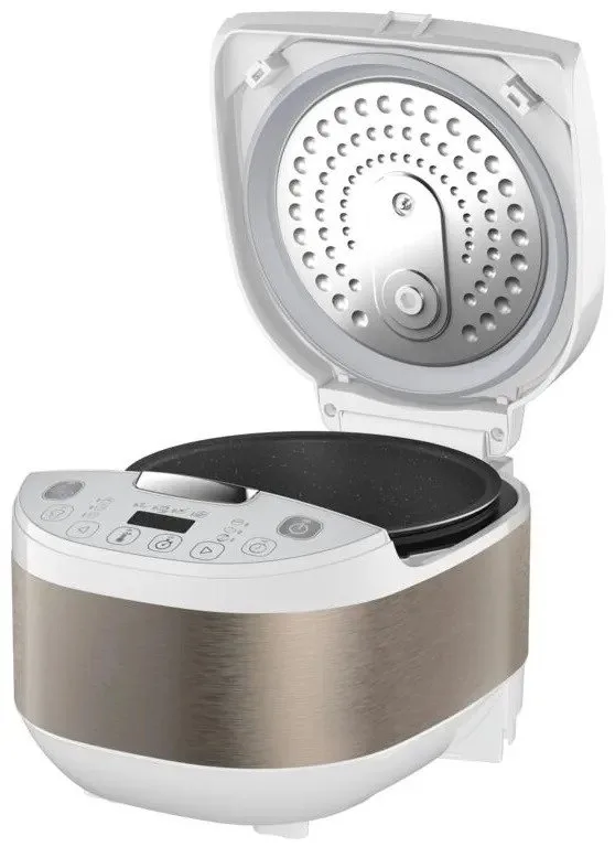 Мультиварка Moulinex SimplyCook Plus, 750 Вт, 4-літрова чаша, електронне управління, метал і пластик, білий колір.