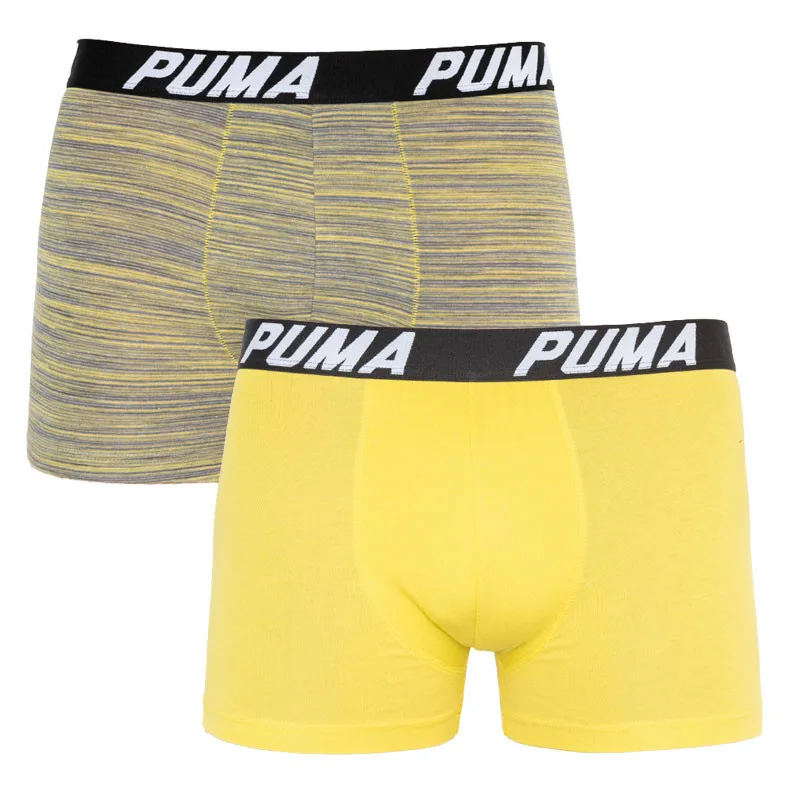 Труси-боксери Puma 95% бавовна 5% еластан S сірий жовтий