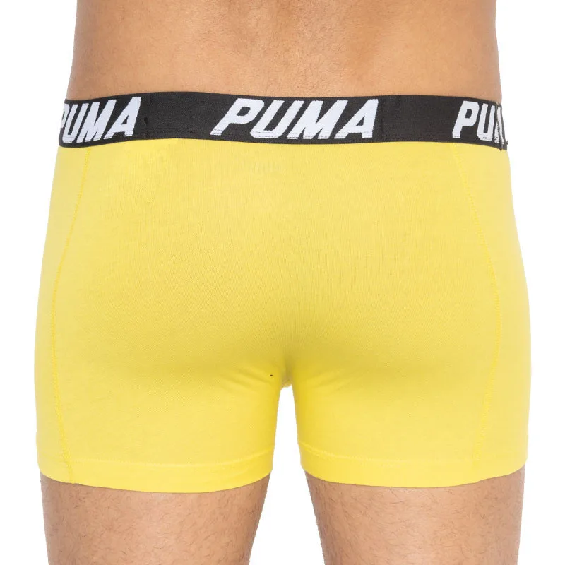 Труси-боксери Puma 95% бавовна 5% еластан S сірий жовтий