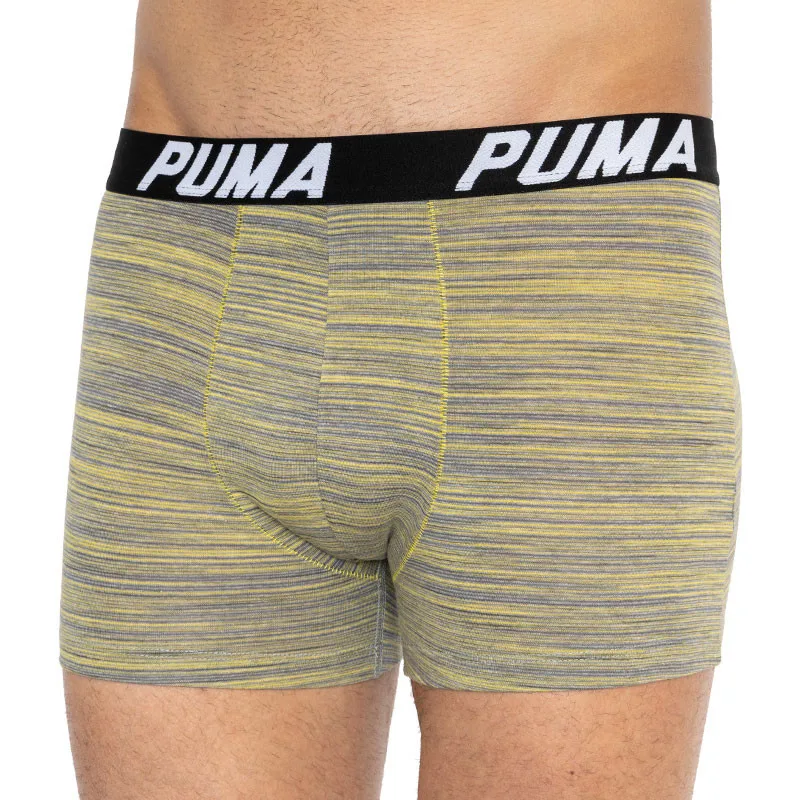Труси-боксери Puma 95% бавовна 5% еластан S сірий жовтий