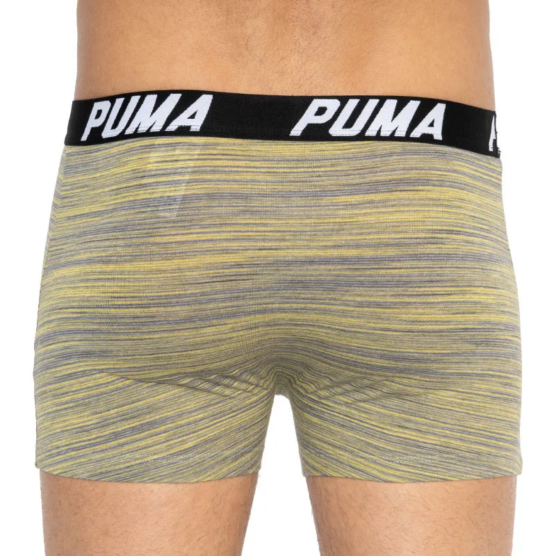 Труси-боксери Puma 95% бавовна 5% еластан S сірий жовтий