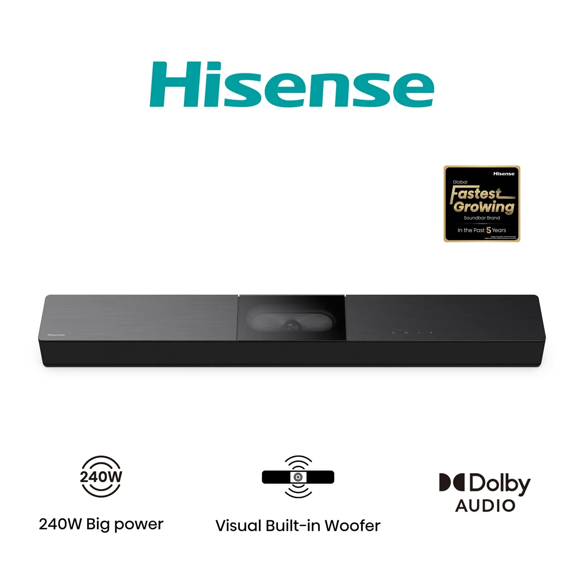 Саундбар Hisense 2.1 240Вт 800х60х90 мм Чорний