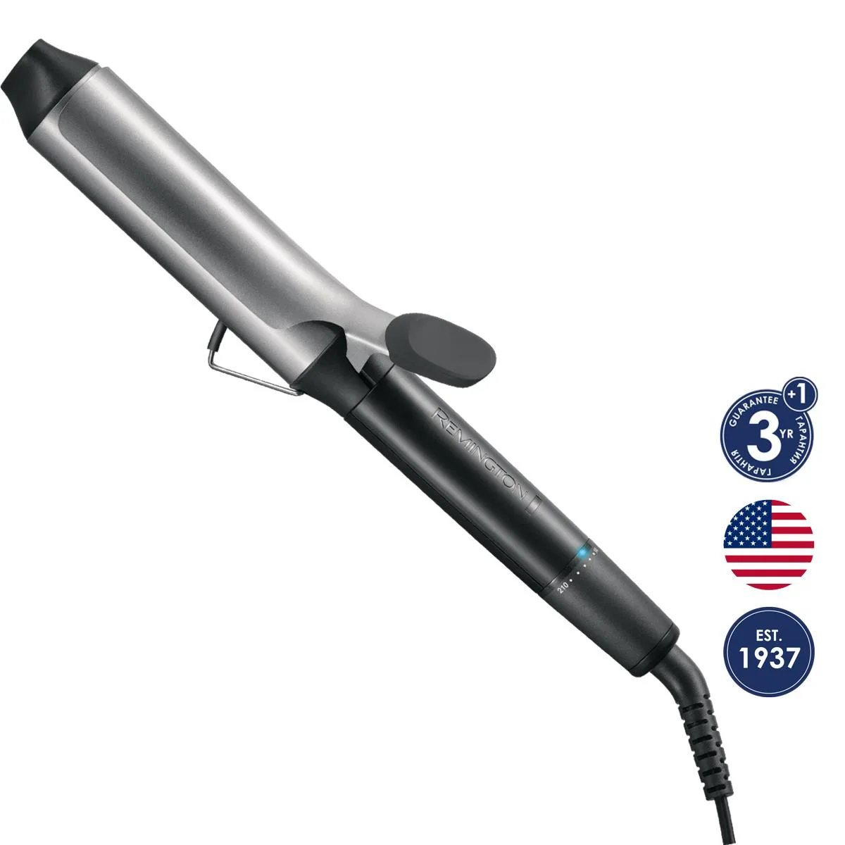 Плойка Remington керамічна 38мм чорна 56Вт 140-210°C