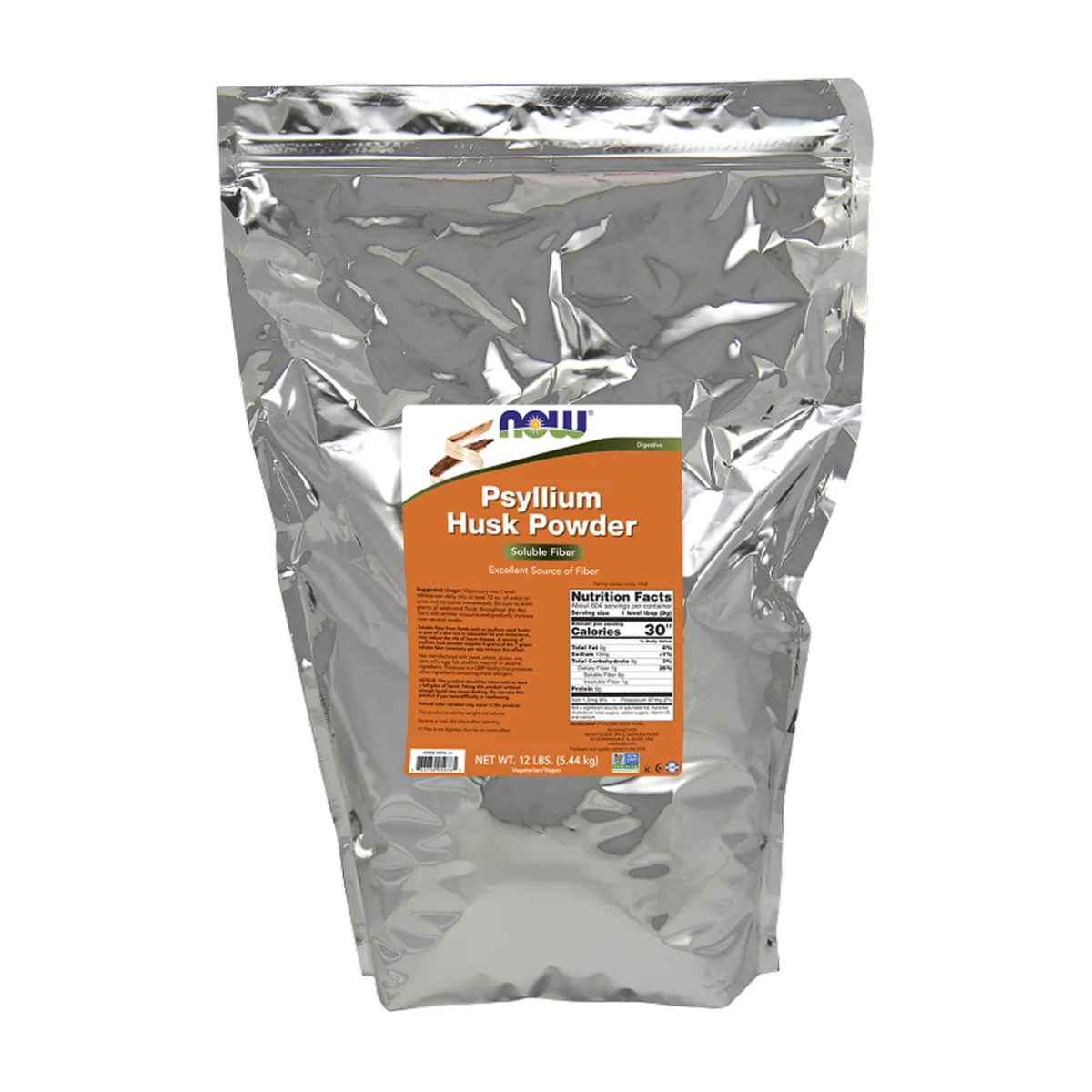 Порошок лушпиння подорожника Now Foods 12lbs розчинна клітковина
