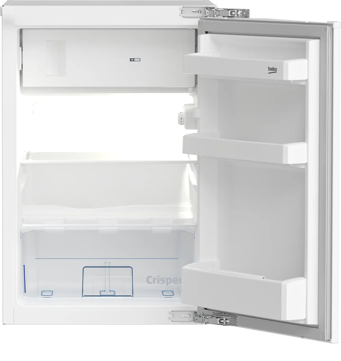 Вбудований холодильник Beko 86x55x55 см, об'єм холодильної камери 97 л, морозильна камера 13 л, 2 дверці, клас енергоефективності