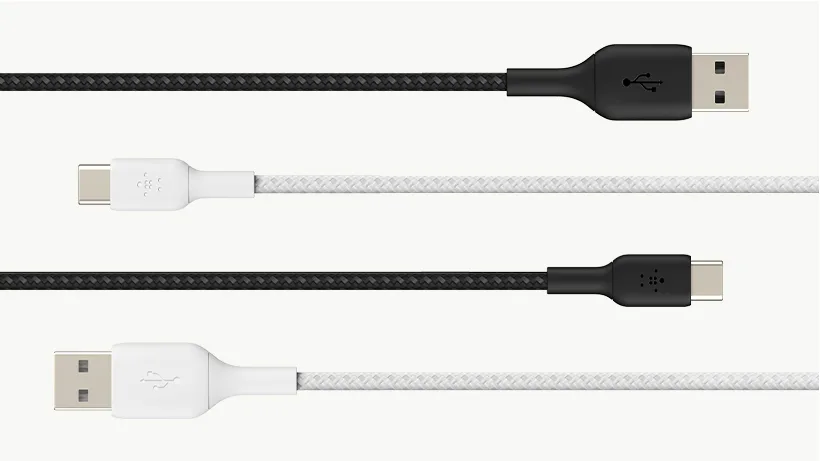 Кабель USB-A > USB-C заряджання/синхронізації Belkin 1м, 15Вт, Type-C, плетений, білий