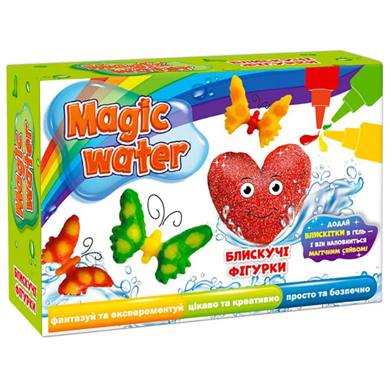 Набір для творчості Magic water Пластик 4 трафарети 3 кольори гелю